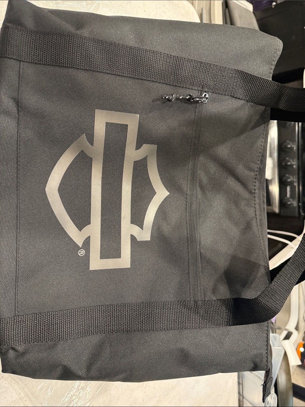 Harley-Davidson Black picnic Tote with Silver Shield Graphic